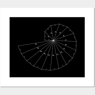 White Spiral of Theodorus Posters and Art
